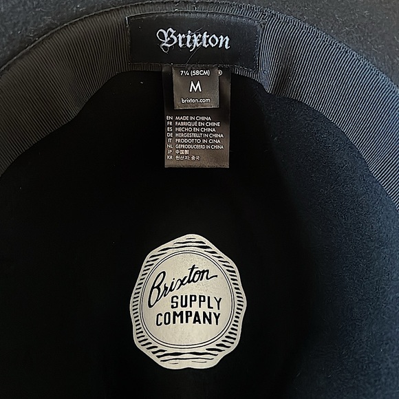 BRIXTON Supply Company Black Felt Hat - Size M - Picture 2 of 5